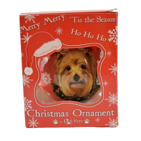 ES Pets Unbreakable Ball Dog Breed Yorkie Christmas Ornament - Picture 4 of 6